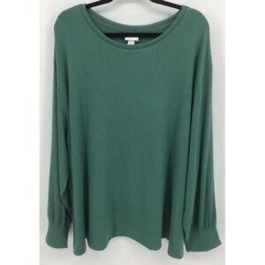 Women's Green Long Sleeve Top